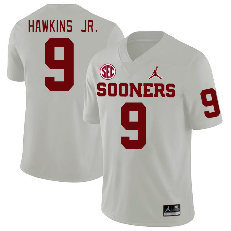 #9 Michael Hawkins Jr. Oklahoma Sooners 2024 SEC Conference College Football Jerseys-White